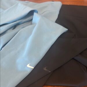 2 pair of Women’s small Nike Dri Fit Blue and Black Leggings for Active Comfort
